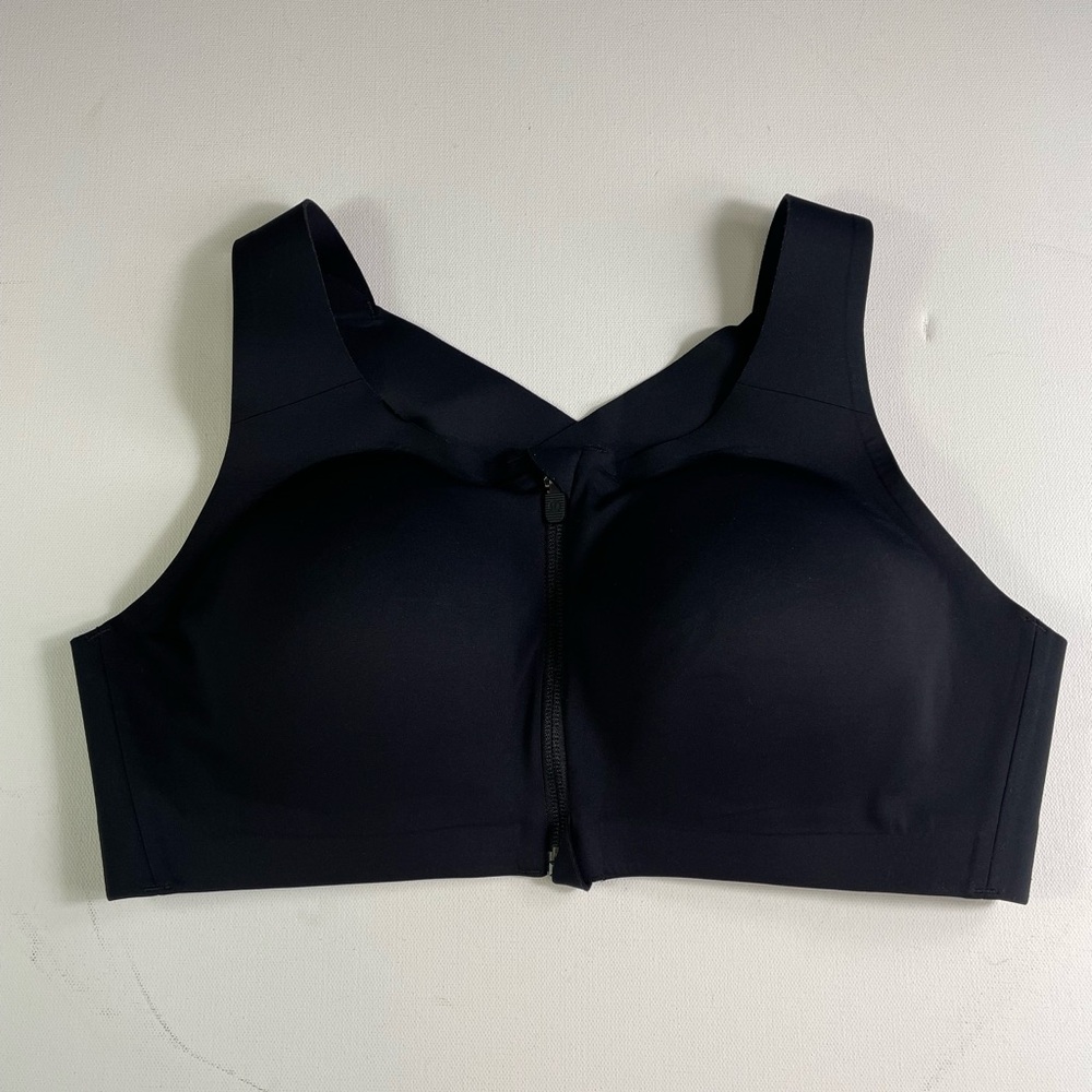 Lululemon Women’s Enlite Front Zip Closure Sports Bra 38C Black High Support - Picture 8 of 12